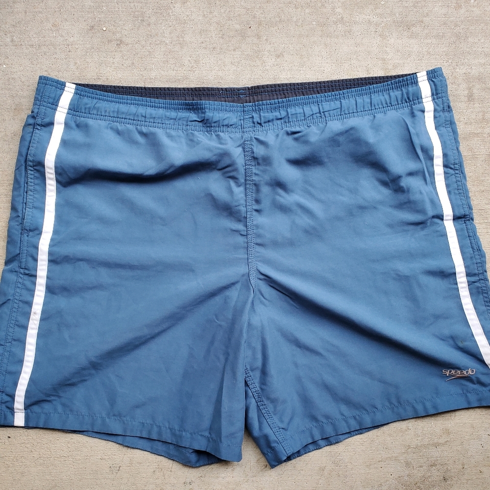 Worn Speedo Lined Swim Trunk Shorts sz XL